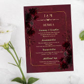 Elegant Gothic Romance Wedding Enclosure Card エンクロージャーカード