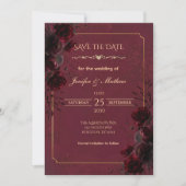 Elegant Gothic Romance Wedding Save the Date (正面)