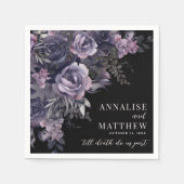 Elegant Gothic Wedding スタンダードカクテルナプキン (正面)