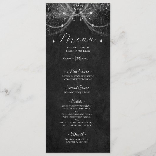 Elegant Gothic Wedding Menu メニュー (正面)