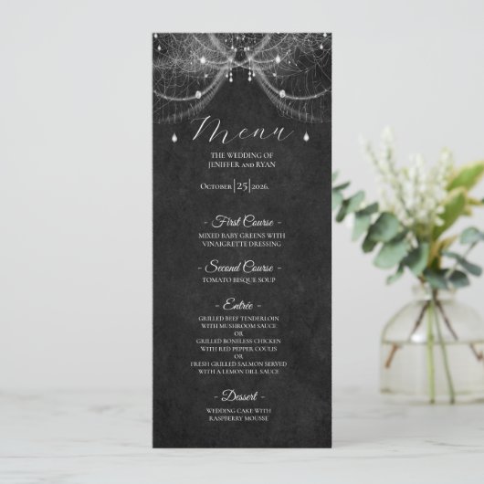 Elegant Gothic Wedding Menu メニュー (スタンド正面)