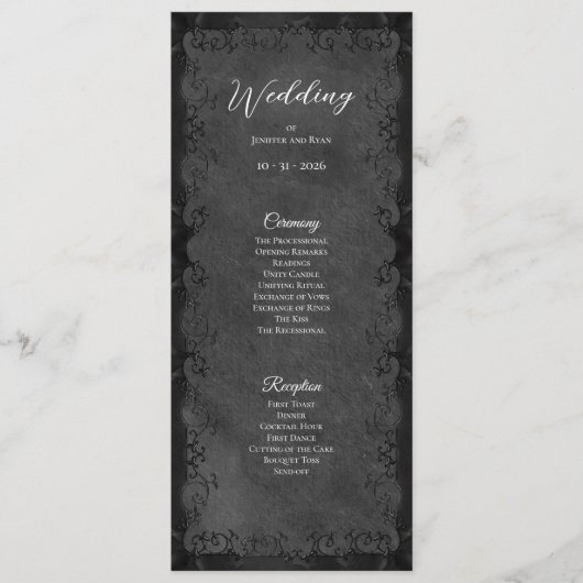 Elegant Gothic Wedding Program メニュー (正面)