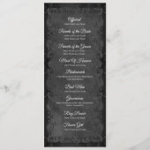 Elegant Gothic Wedding Program メニュー (裏面)
