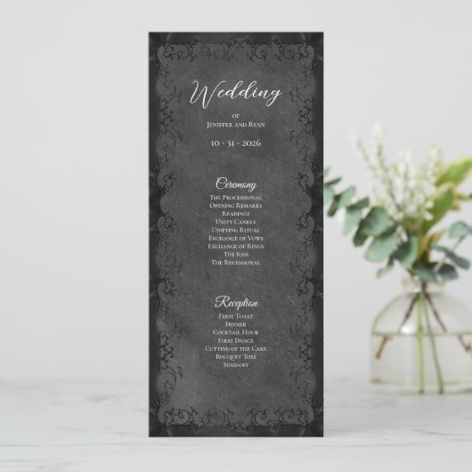 Elegant Gothic Wedding Program メニュー (スタンド正面)