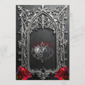 Elegant Gothic Wedding Rose Frame  メニュー (裏面)