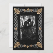 Elegant Gothic wedding save the date 案内状 (裏面)