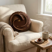 Elegant Gourmet Dark Chocolate Truffle Decadent ラウンドクッション