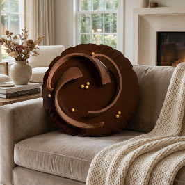 Elegant Gourmet Dark Chocolate Truffle Decadent ラウンドクッション