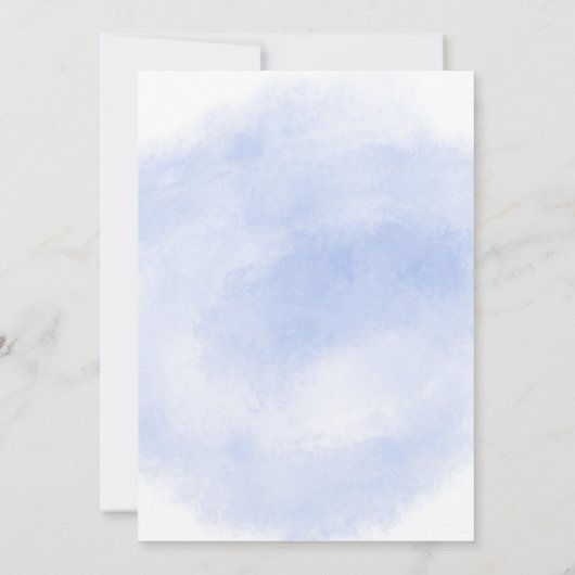 Elegant Gown Illustration with  Bridal Shower 招待状 (裏面)