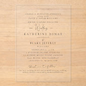 Elegant Grace Both Parents Website Wedding  アクリル招待状 (正面)