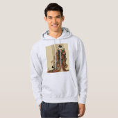 "Elegant Grace" Japanese Cat in Kimono Art パーカ (正面フル)