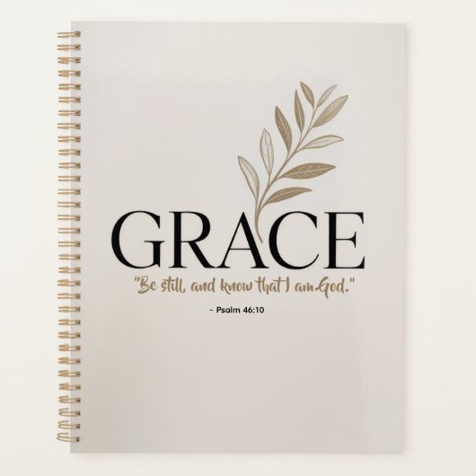 Elegant "Grace" Word Art -  プランナー手帳 (正面)