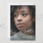 Elegant Grad | Photo and Modern Calligraphy 案内状 (正面)