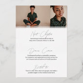 Elegant Grad Photo Collage Graduation Announcement 箔招待状 (裏面)