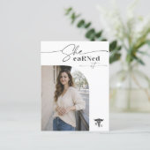 Elegant Grad Photo RN Graduation Announcement ポストカード (スタンド正面)