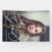 Elegant Grad Script Photo Graduation Party 横断幕 (横)