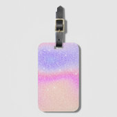 Elegant Gradient Glitter Swirl Holographic  ラゲッジタグ (正面縦)