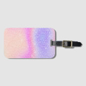 Elegant Gradient Glitter Swirl Holographic  ラゲッジタグ (正面横)