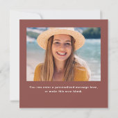 Elegant Graduate White Script Photo Red ノートカード (裏面)