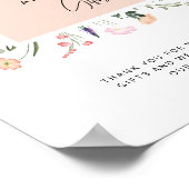 Elegant Graduate Wildflower Cards and Gifts Sign ポスター (角)
