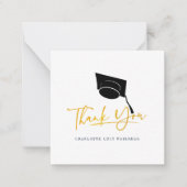 Elegant Graduation 2026 Script Thank You ノートカード (正面)