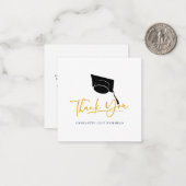 Elegant Graduation 2026 Script Thank You ノートカード (正面/裏面インサイチュ)