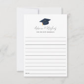 Elegant Graduation Cap Advice Stationery ノートカード (正面)