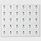 Elegant Graduation Cap Personalized ラッピングペーパー (フラット)