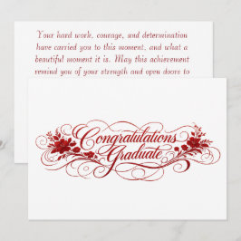 Elegant Graduation Card with Heartfelt Message  シーズンカード