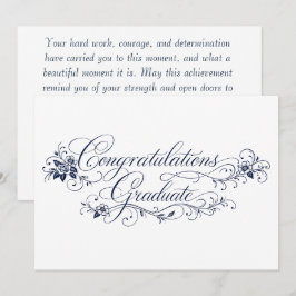 Elegant Graduation Card with Heartfelt Message  シーズンカード