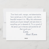 Elegant Graduation Card with Heartfelt Message  シーズンカード (裏面)