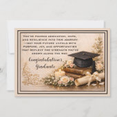 Elegant Graduation Card with Inspirational Message シーズンカード (正面)