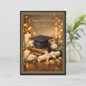 Elegant Graduation Card with Inspirational Message シーズンカード (スタンド正面)