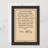 Elegant Graduation Card with Inspirational Message シーズンカード (裏面)