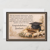 Elegant Graduation Card with Inspirational Message シーズンカード (正面)
