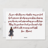 Elegant Graduation Card with Spiritual Greeting シーズンカード (裏面)