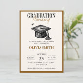 Elegant Graduation Ceremony Invitation 招待状 (スタンド正面)