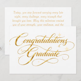 Elegant Graduation Congratulations Design シーズンカード