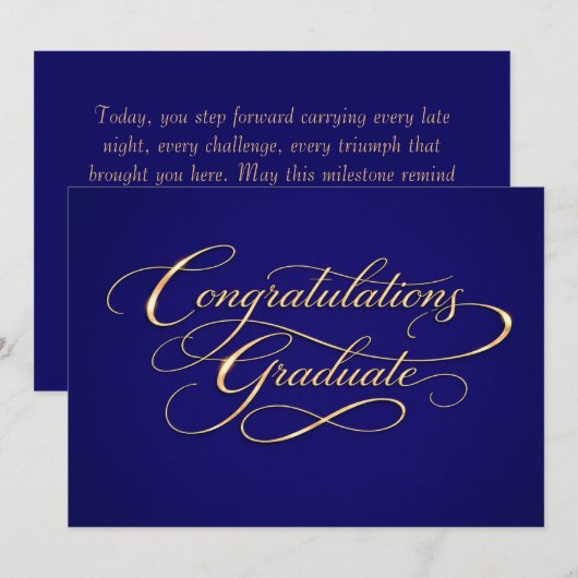 Elegant Graduation Congratulations Design シーズンカード (正面/裏面)