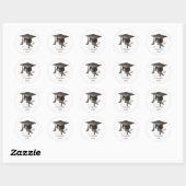 Elegant Graduation Envelope Seal Sticker ラウンドシール (シート)