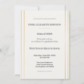 Elegant Graduation Invitation Template, Modern 招待状 (正面)