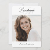 Elegant Graduation Invitation with Photo 招待状 (正面)
