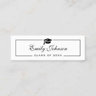 Elegant Graduation Name Card - Classe Of 2026 コーリングカード