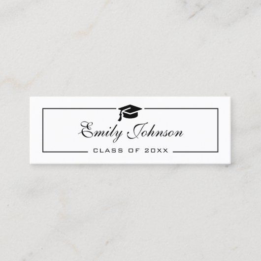 Elegant Graduation Name Card - Classe Of 2026 コーリングカード (正面)