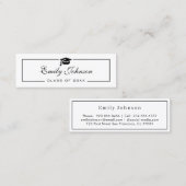 Elegant Graduation Name Card - Classe Of 2026 コーリングカード (正面/裏面)