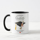 Elegant Graduation Name Diploma Mug Design マグカップ (左)