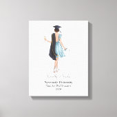 Elegant Graduation Name University Year  キャンバスプリント (正面)
