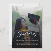 Elegant Graduation Party 2026 Photo Collage 招待状 (裏面)