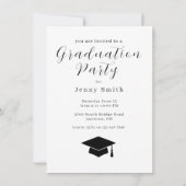 Elegant Graduation Party Invitation 招待状 (裏面)
