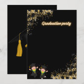 Elegant Graduation Party Invitation 招待状 (正面/裏面)